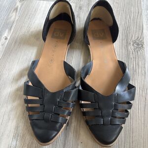 DV Dolce Vita Woven Black Sandal Flats - Sz 8.5